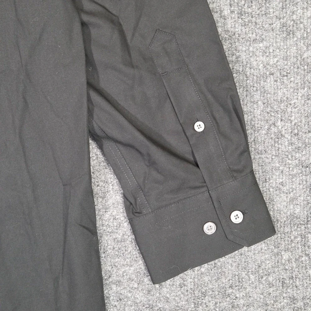 Banana Republic Mens L Black Dress Shirt Non-Iron Classic Fit Long Sleeve NWT